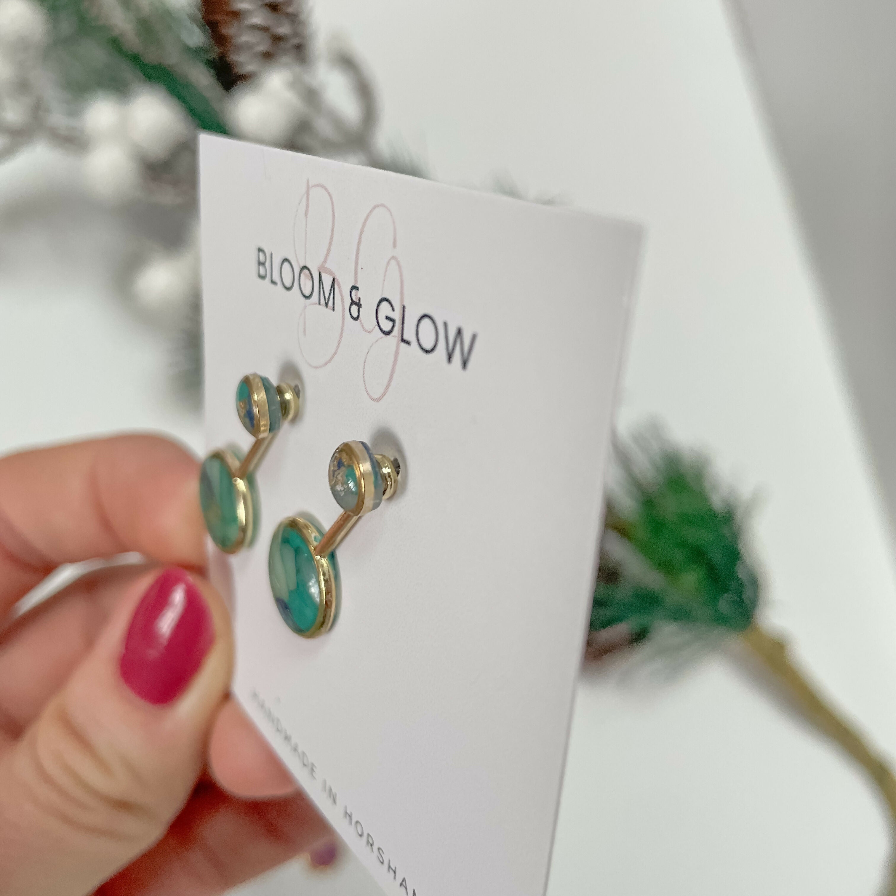 Double Circle 2 in 1 Drop Earrings
