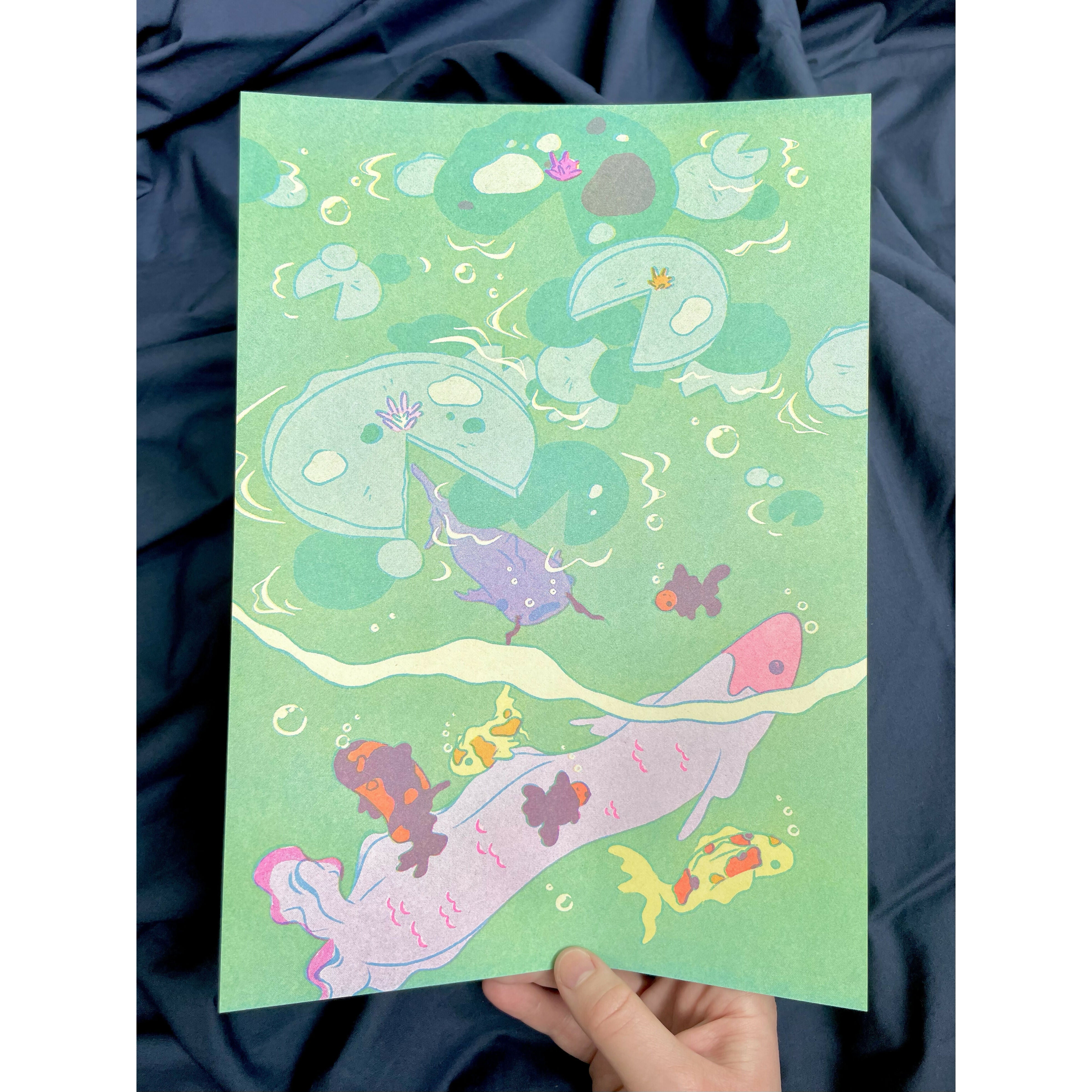 Sound of the Lily Pond Riso Print