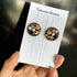 Crystal Embroidery Earrings (Round)
