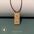 Handcrafted Domino-Inspired Wooden Pendant