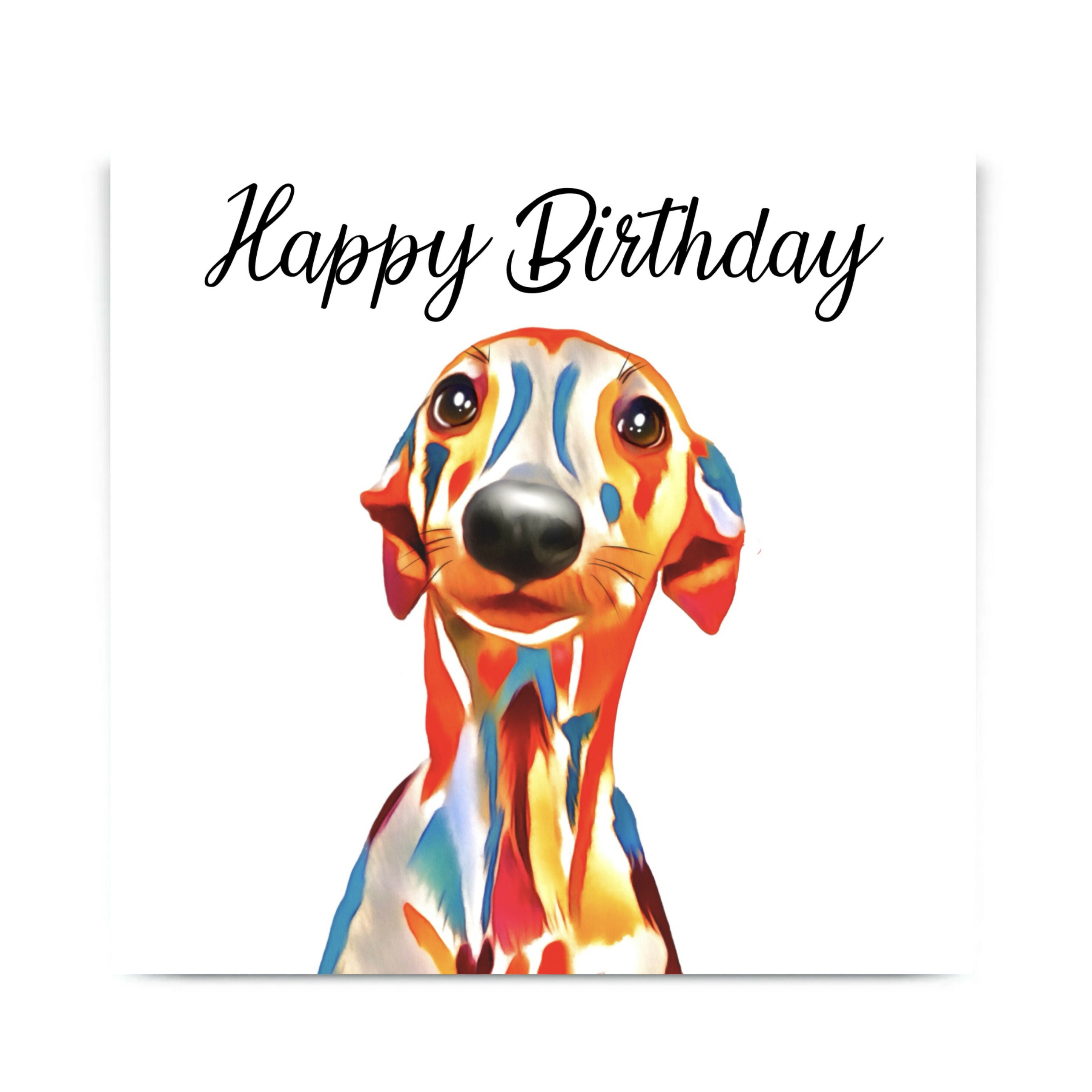WHIPPET DOG GREETINGS CARD