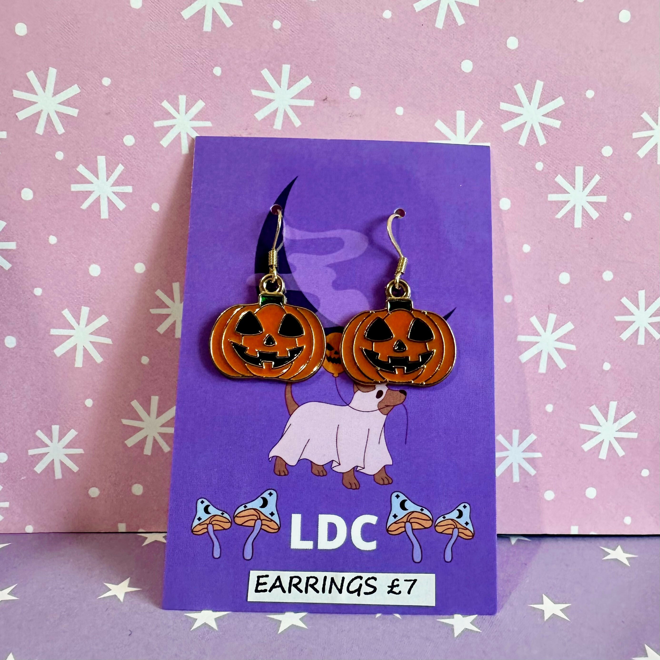 Smiley Pumpkin Earrings