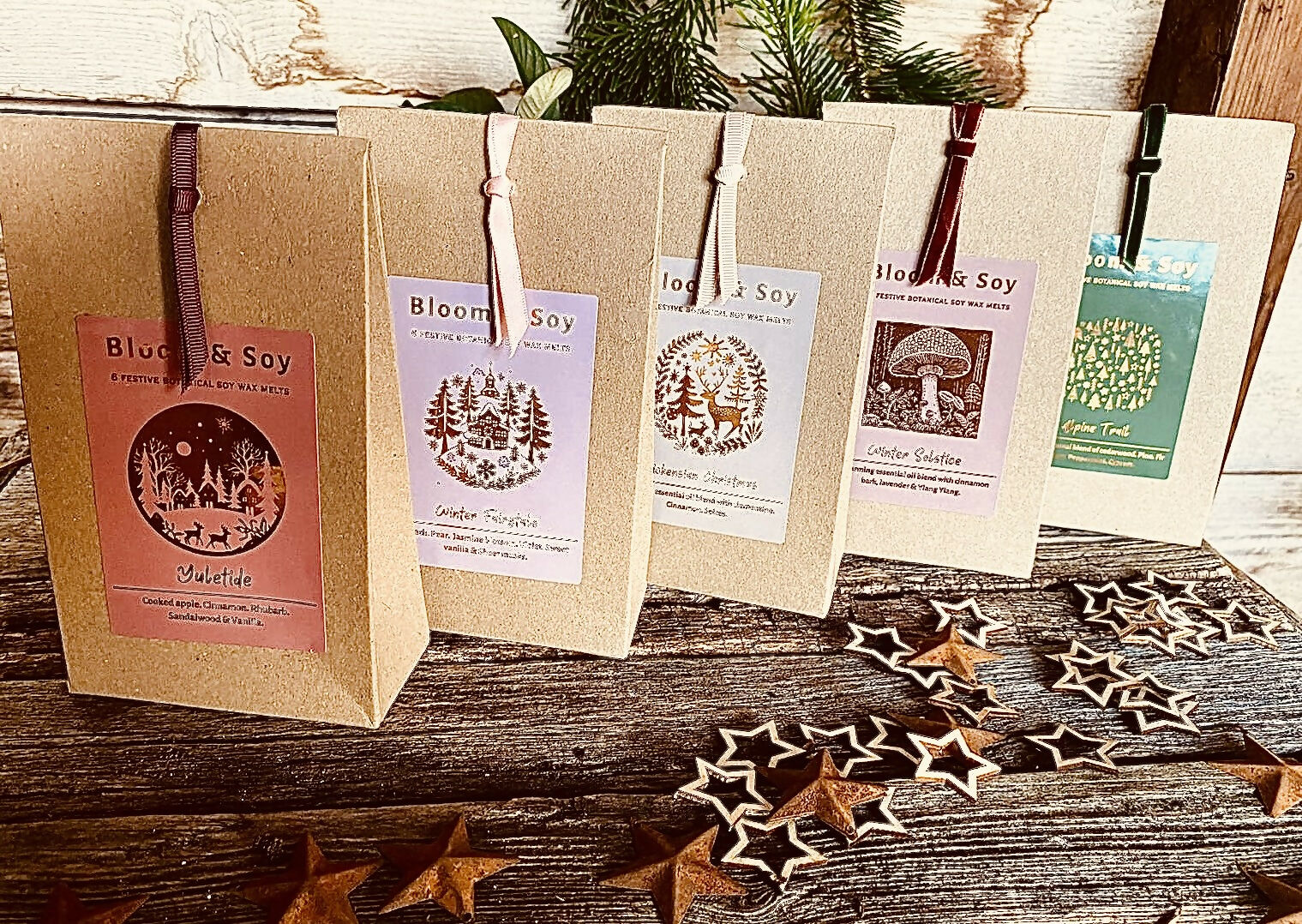 SWEET ORANGE & GERANIUM, 6 BOTANICAL SOY WAX MELTS