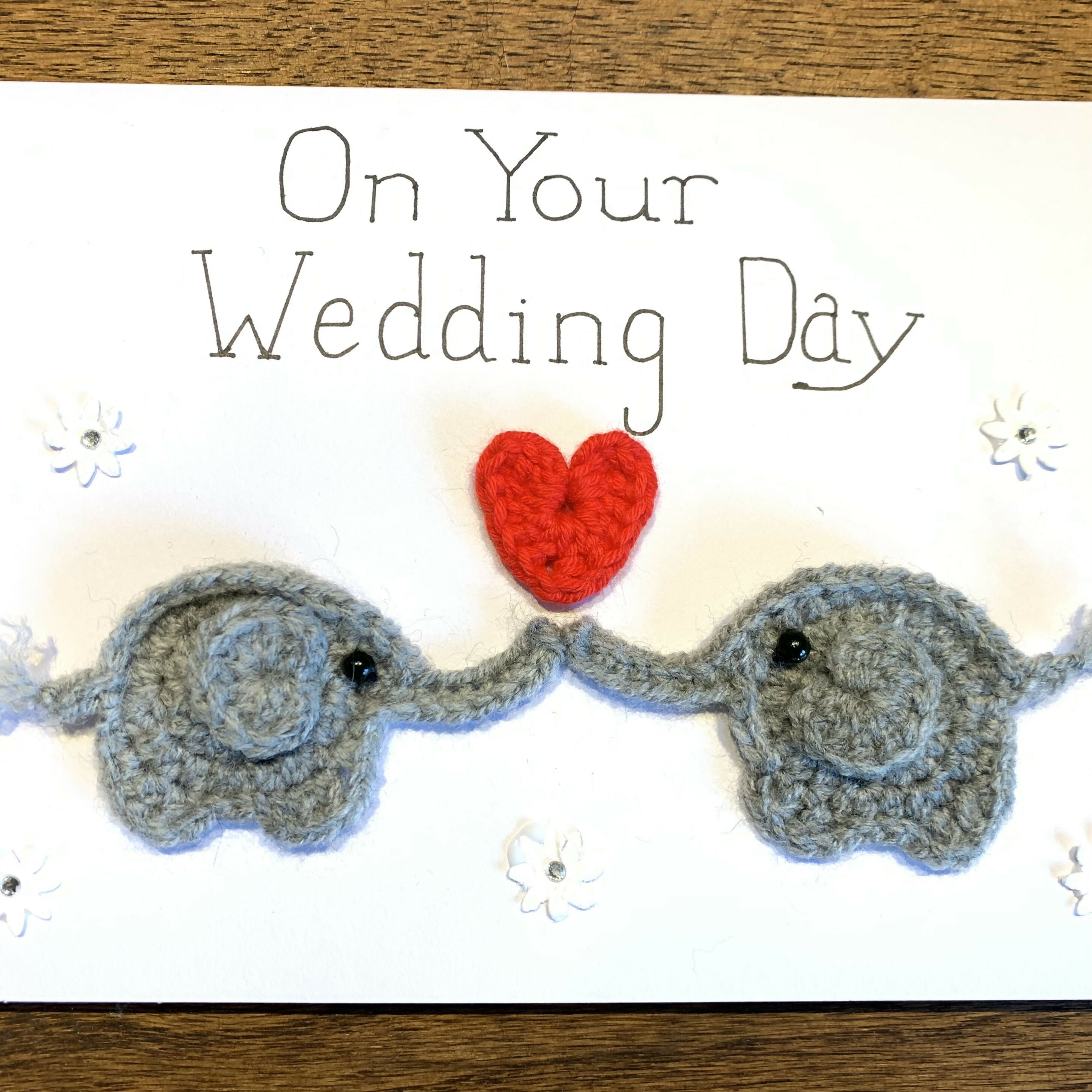 Crocheted Elephant Celebration Card