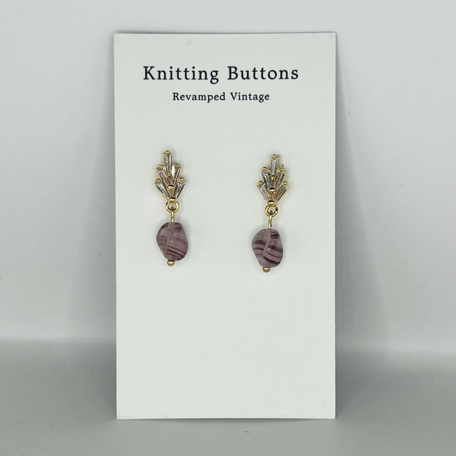 Revamped Vintage Earrings - Deco Stud