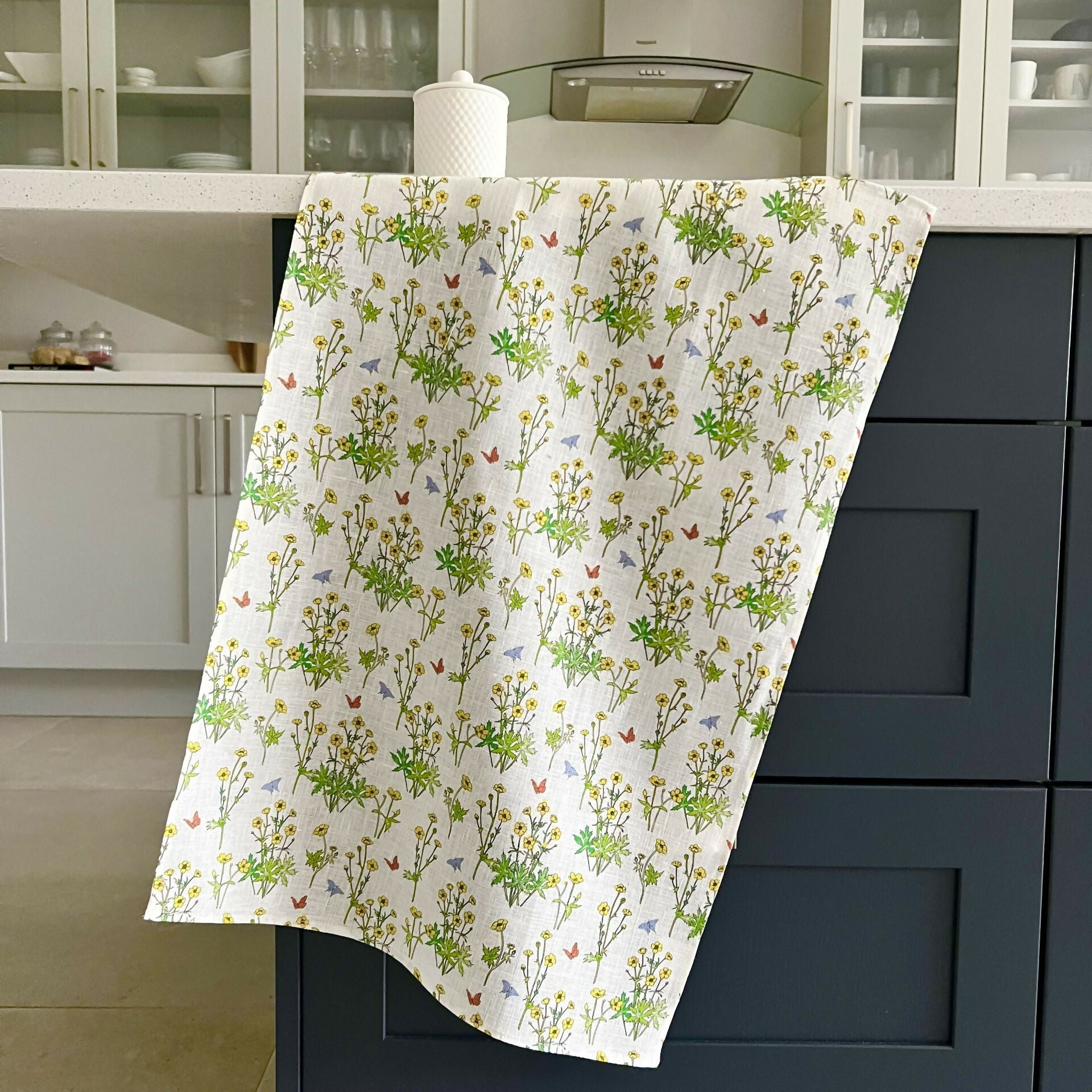 buttercups tea towel