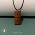Handcrafted Domino-Inspired Wooden Pendant