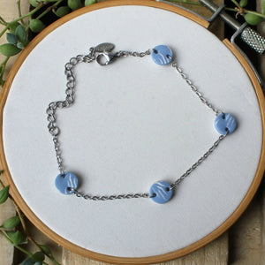 Blue And White Bracelet