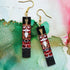 Handmade Red Glitter Nutcracker Christmas Earrings