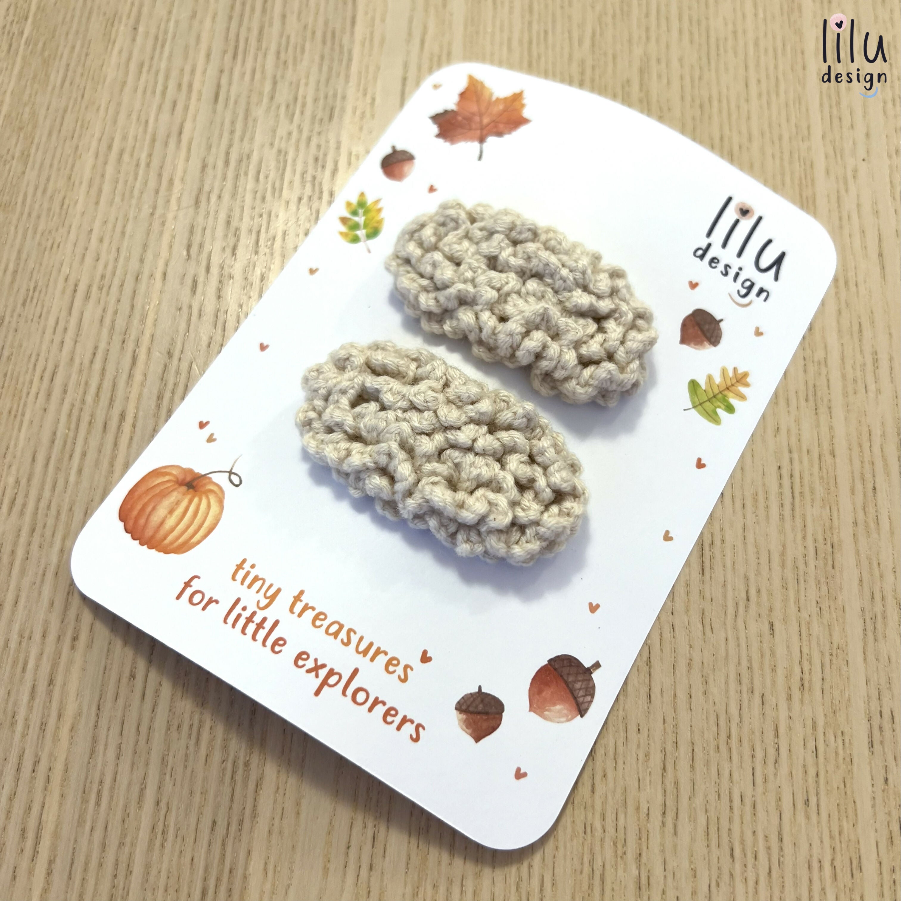 Crochet Hair Clip Set - Fluffy