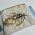 Small Coin Purse - Embroidered Feathers