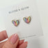 Pastel Rainbow Heart Studs - Handmade & Hypoallergenic | Art & Soul