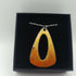 Enamel Yellow and Tangerine Speckled Pendant