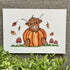 Highland Cow Pumpkin Art Print