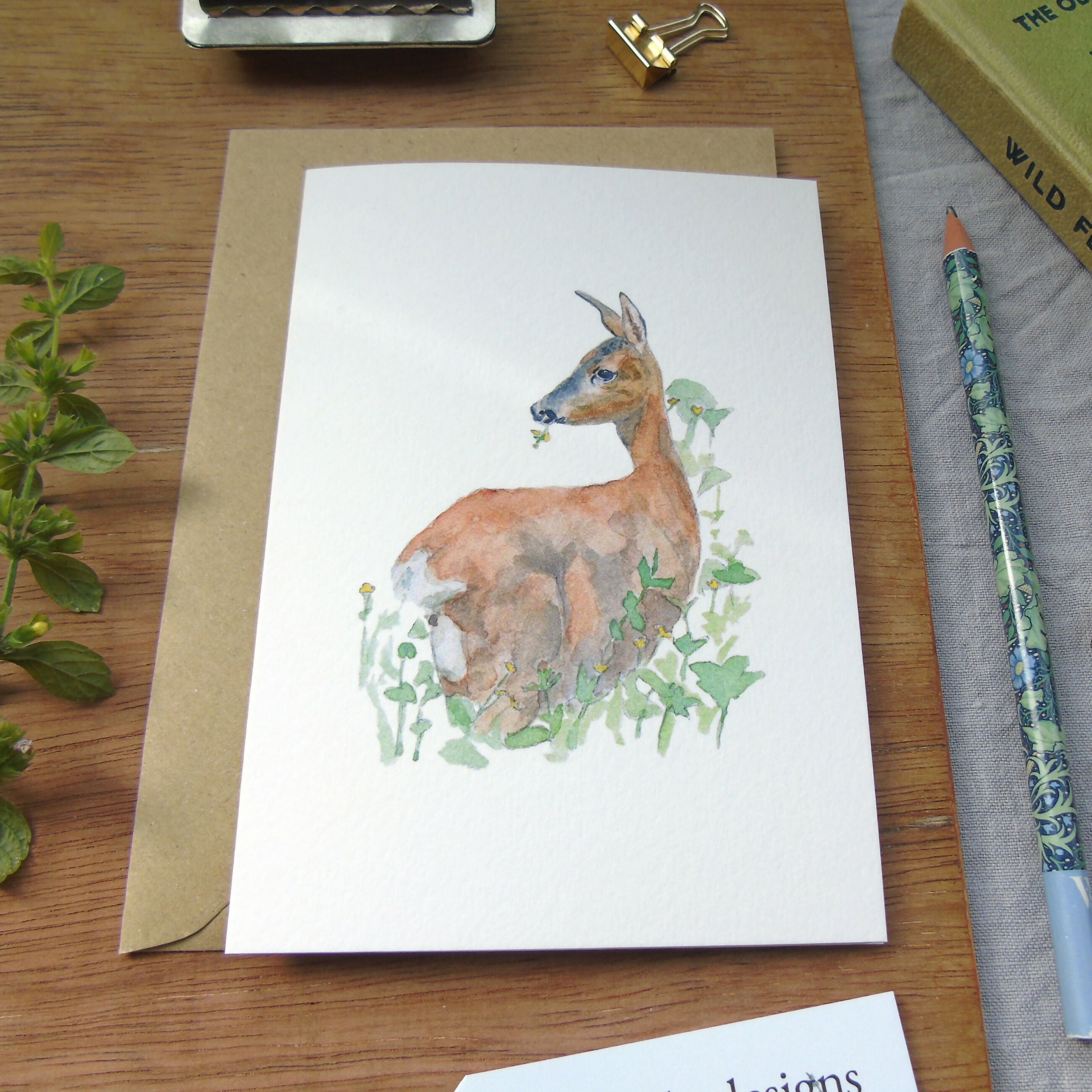 roe deer note card