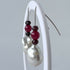 HEALING CRYSTAL & STERLING SILVER ROOT CHAKRA EARRINGS WITH BAROQUE PEARLS