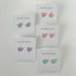 Pastel Heart Studs with Silver Edging | Art & Soul