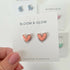Pastel Heart Studs with Silver Edging | Art & Soul