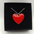 Scarlet Red Enamel Heart Pendant