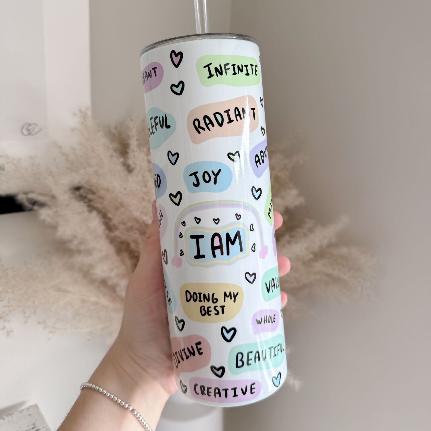 I am... Positive Daily Affirmations 20oz Stainless Steel Tumbler