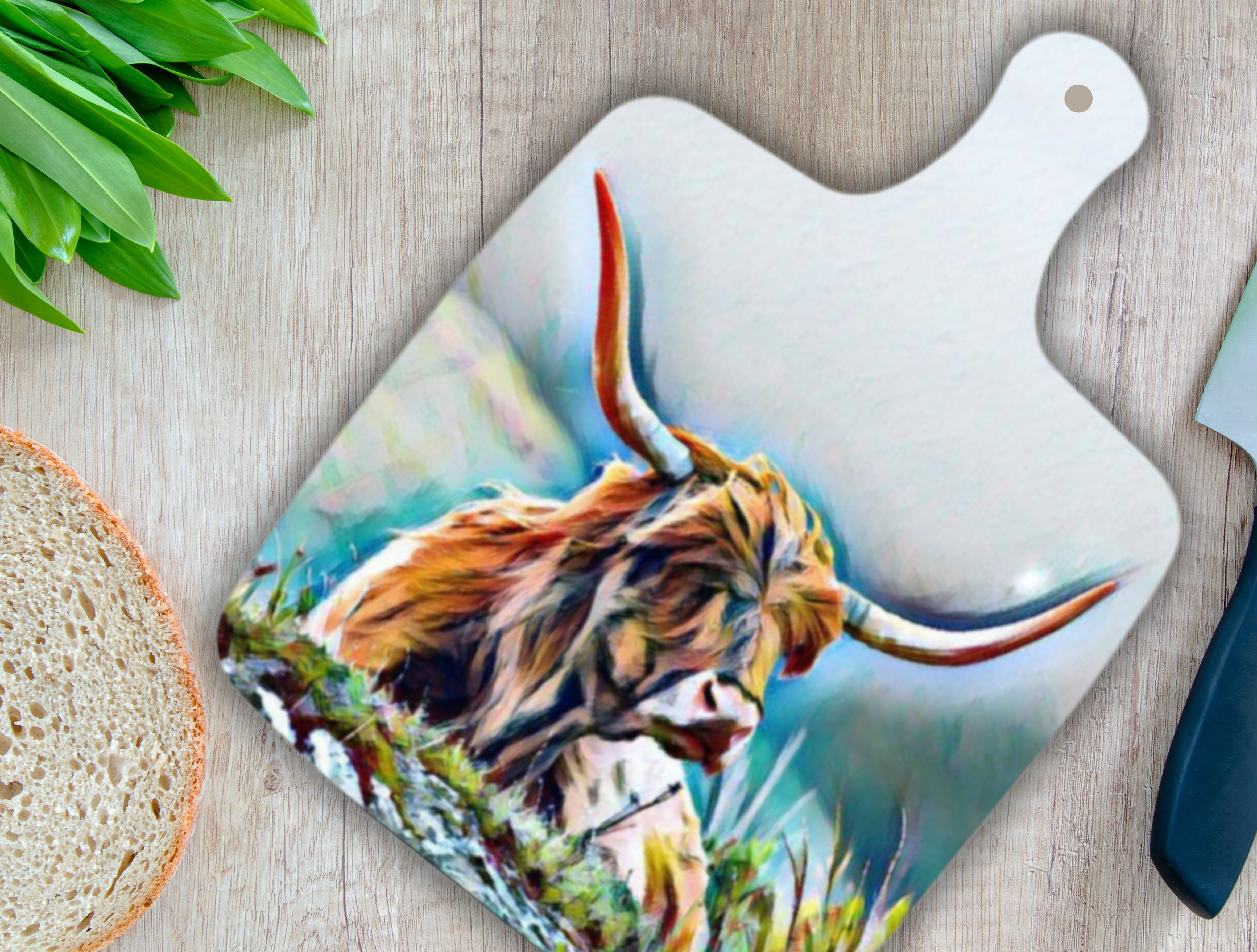 MELAMINE CHOPPING BOARD - HIGHLAND COW