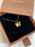 Plain Gold Butterfly Necklace
