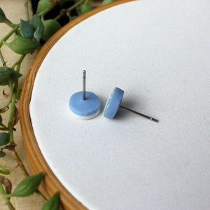 Blue And White Stud Earrings