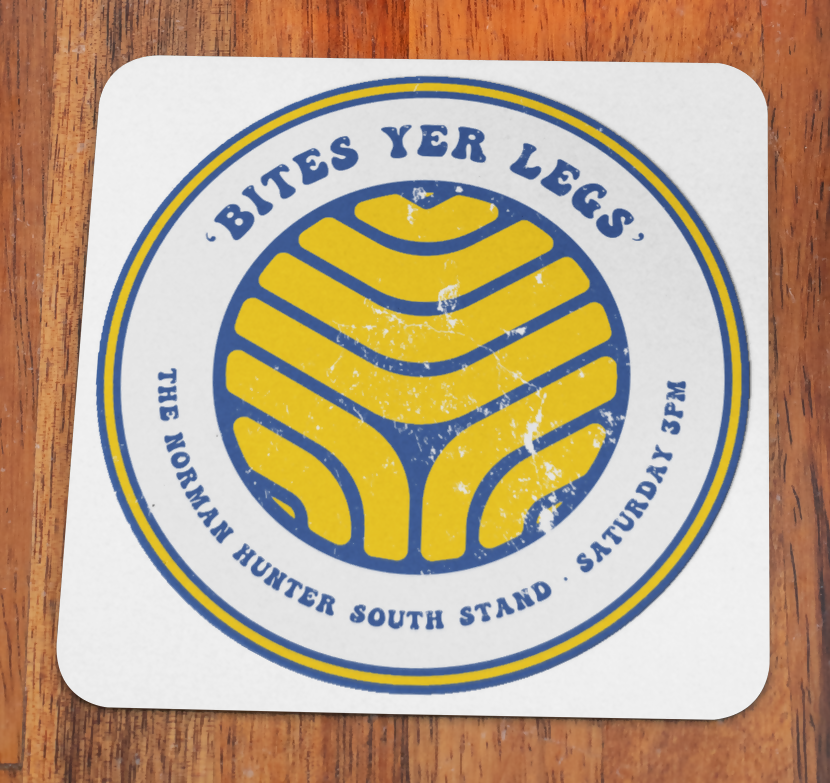 Leeds Utd Mug & Coaster Set BOOMERANG Design