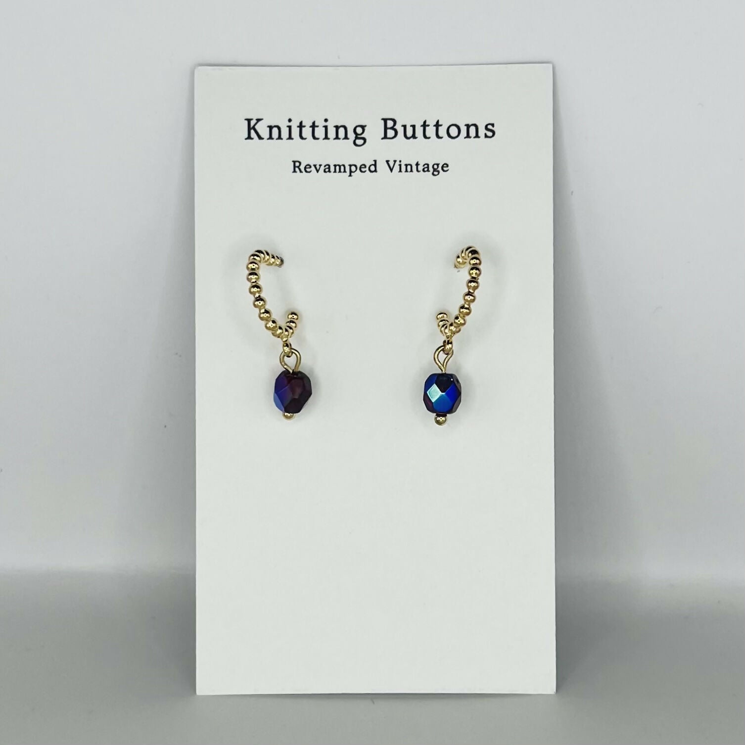 Revamped Vintage Earrings - Huggie Hoop