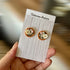 Crystal Embroidery Earrings (Round)