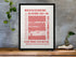 Hull KR Art Print RED RED ROBIN LYRICS Design in White