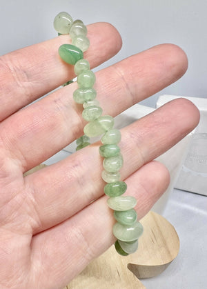 Jade chip bracelet