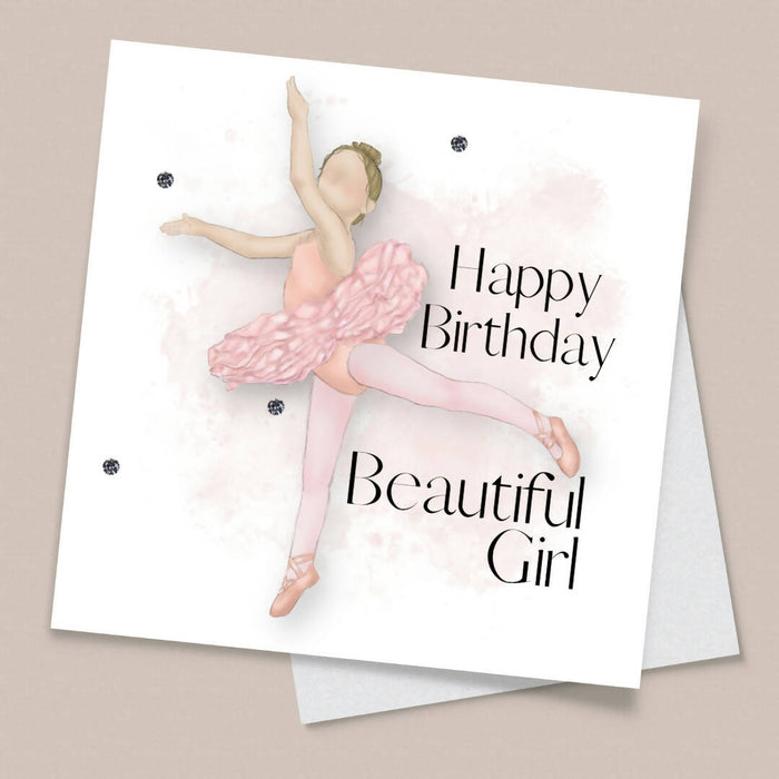 Happy Birthday Greeting Card - Ballerina Blonde