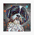 SHITZU DOG COLOUR SPLASH MOUNTED ARTWORK.