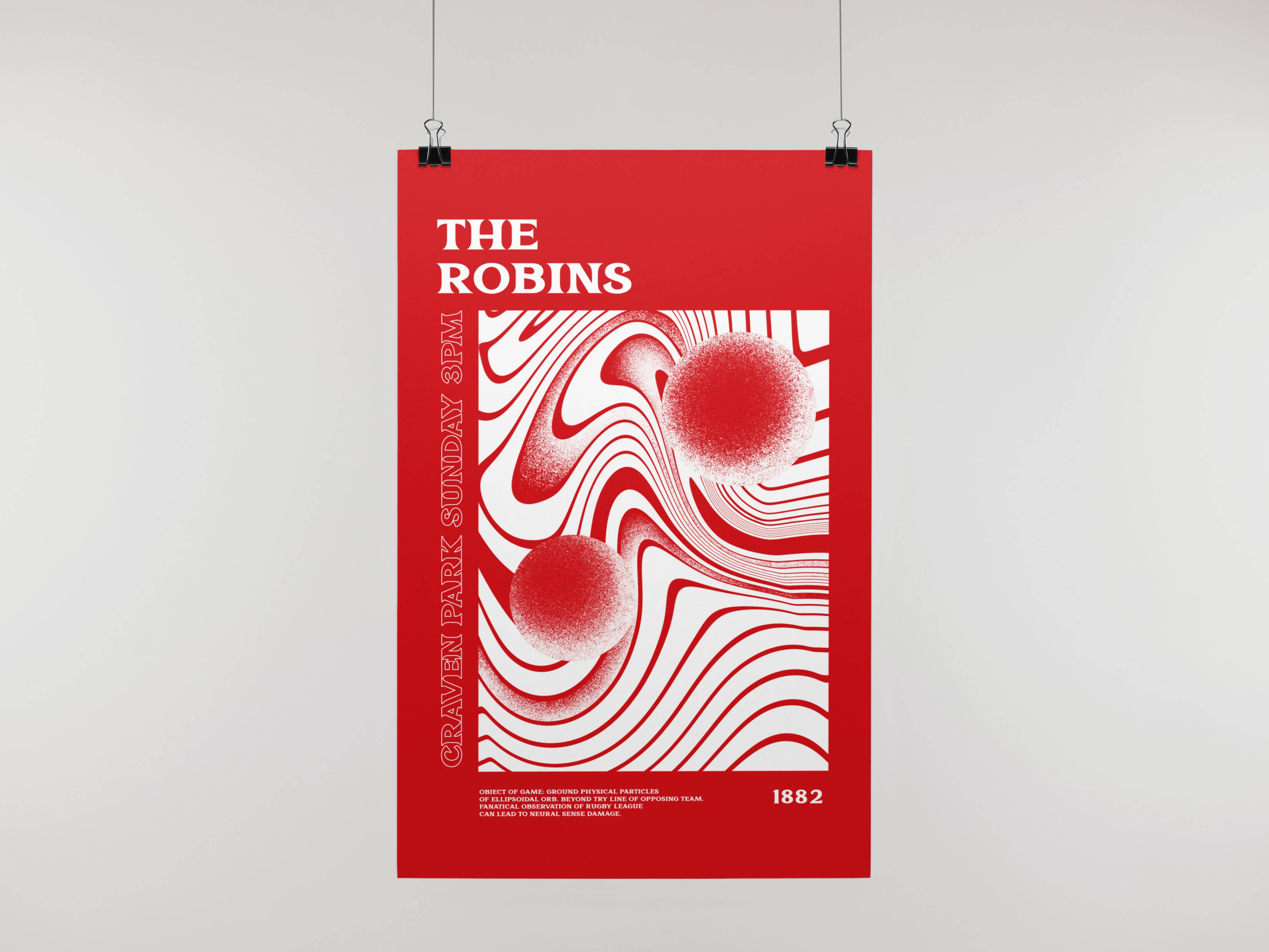 Hull KR Art Print PSYCHEDELIC Design in Red