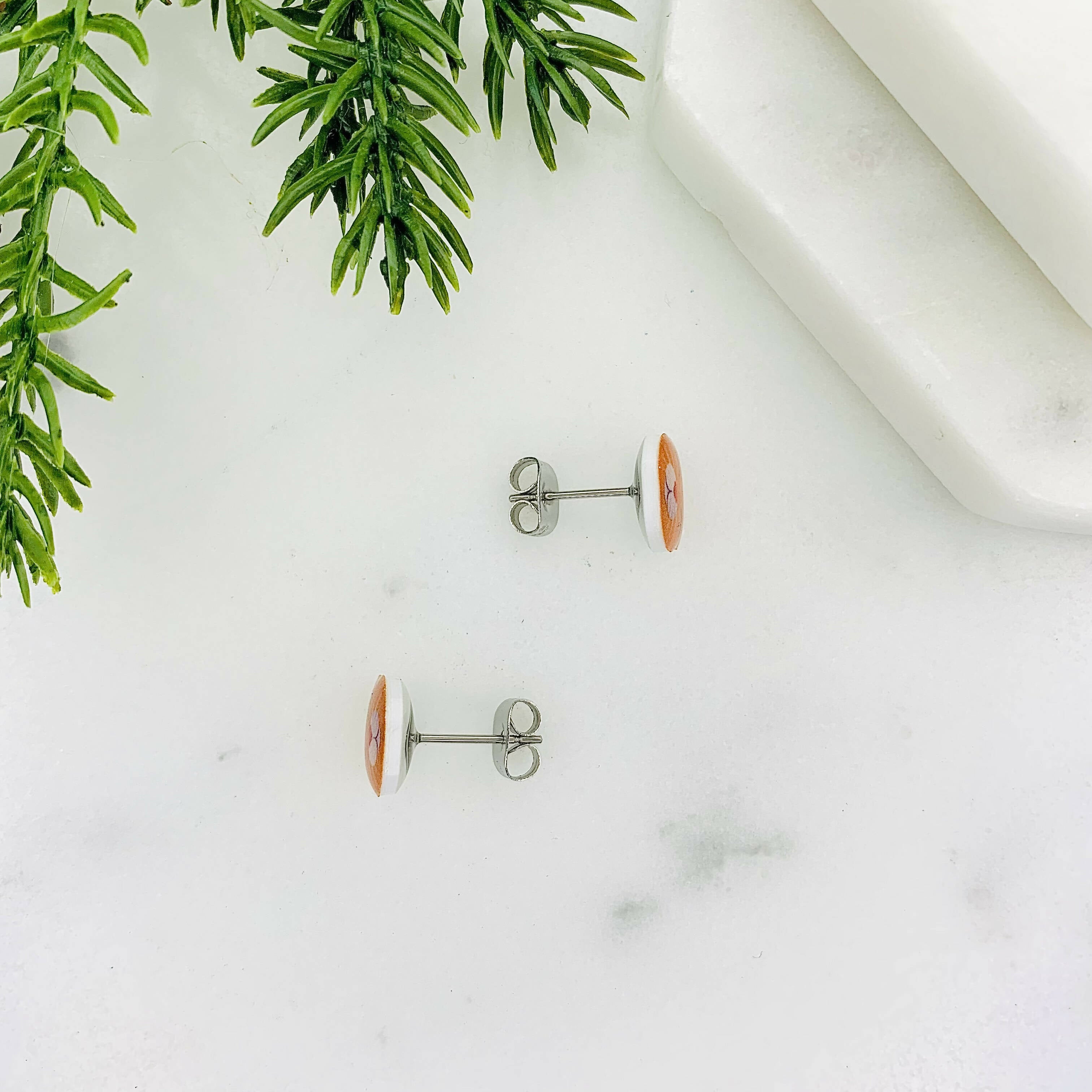 Ginger Cat Stud Earrings