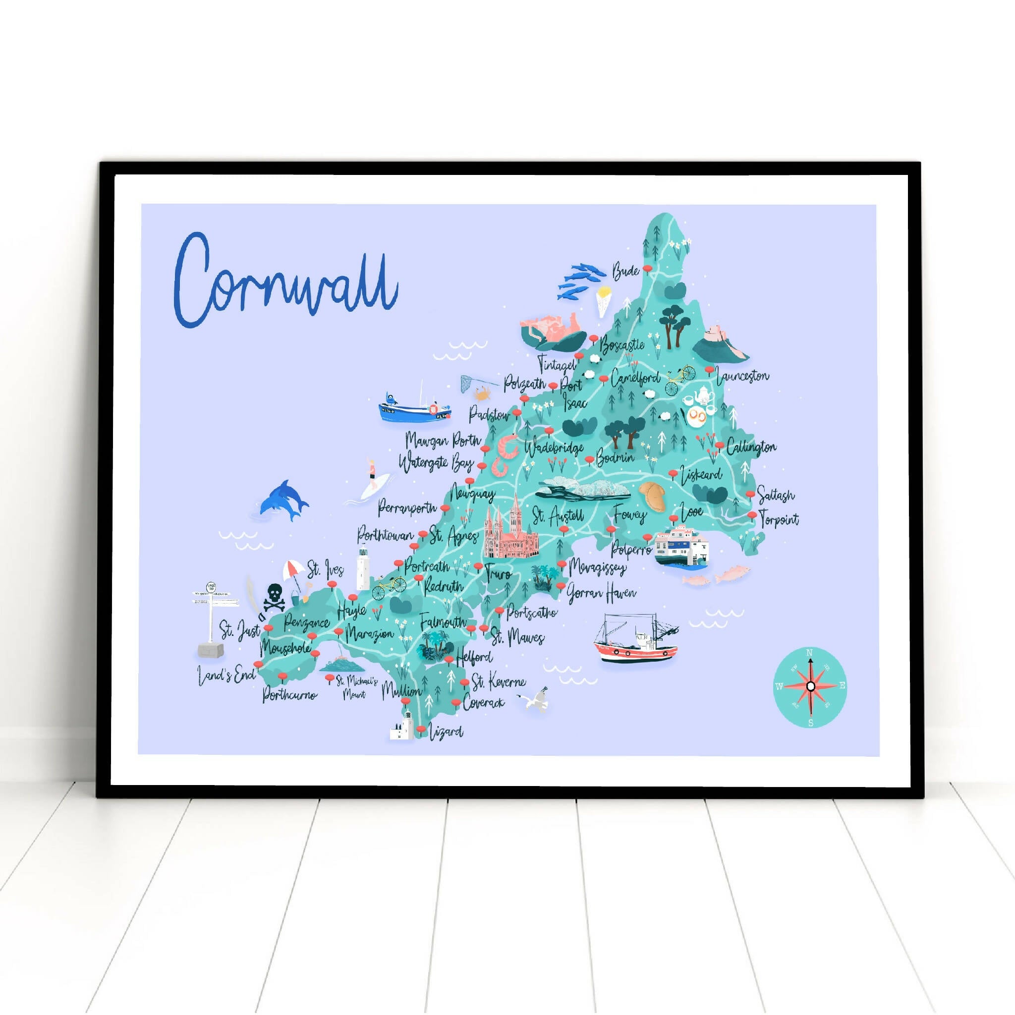 Stunning Cornwall Art Print | Coastal Charm | Art & Soul