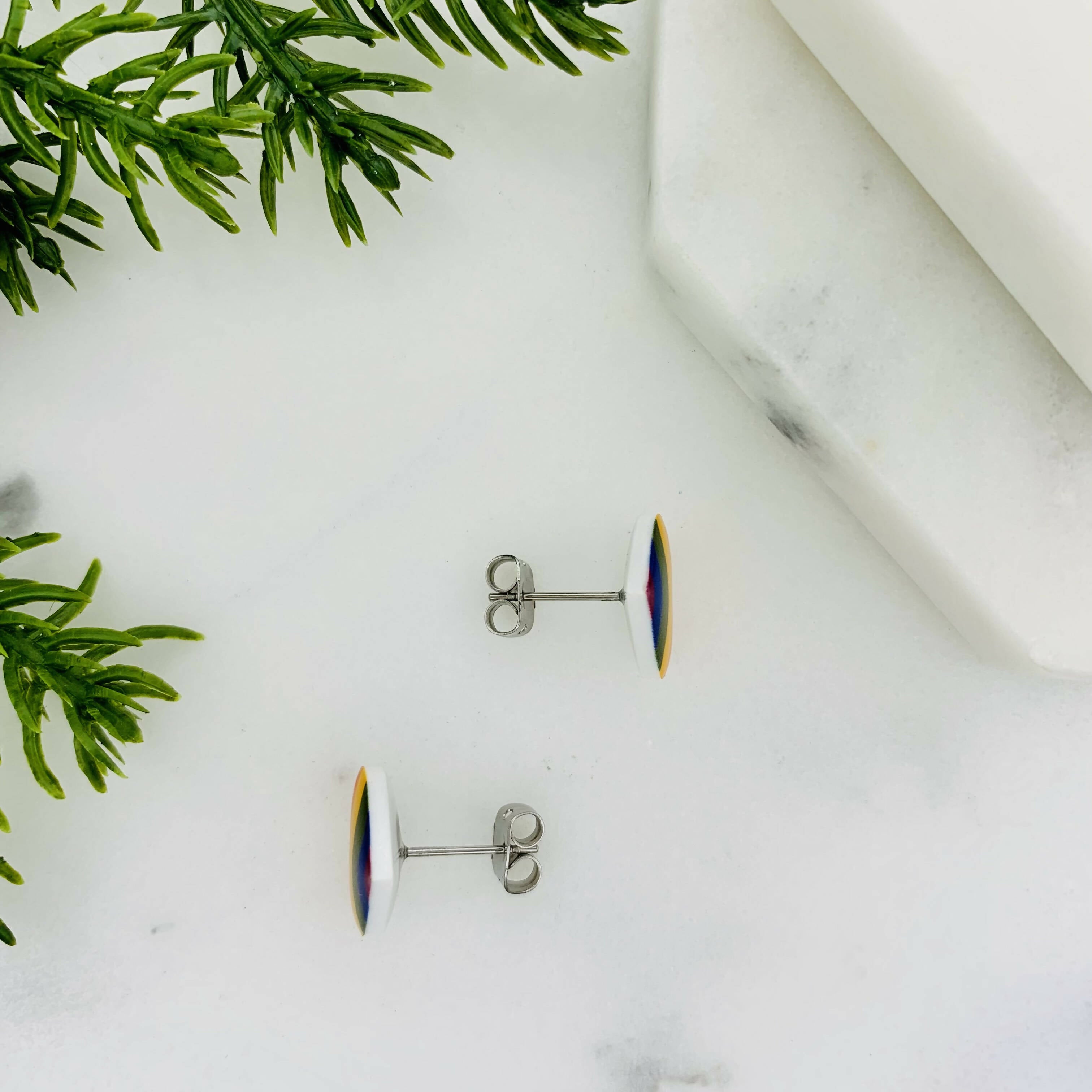 Pride LGBT Heart Stud Earrings