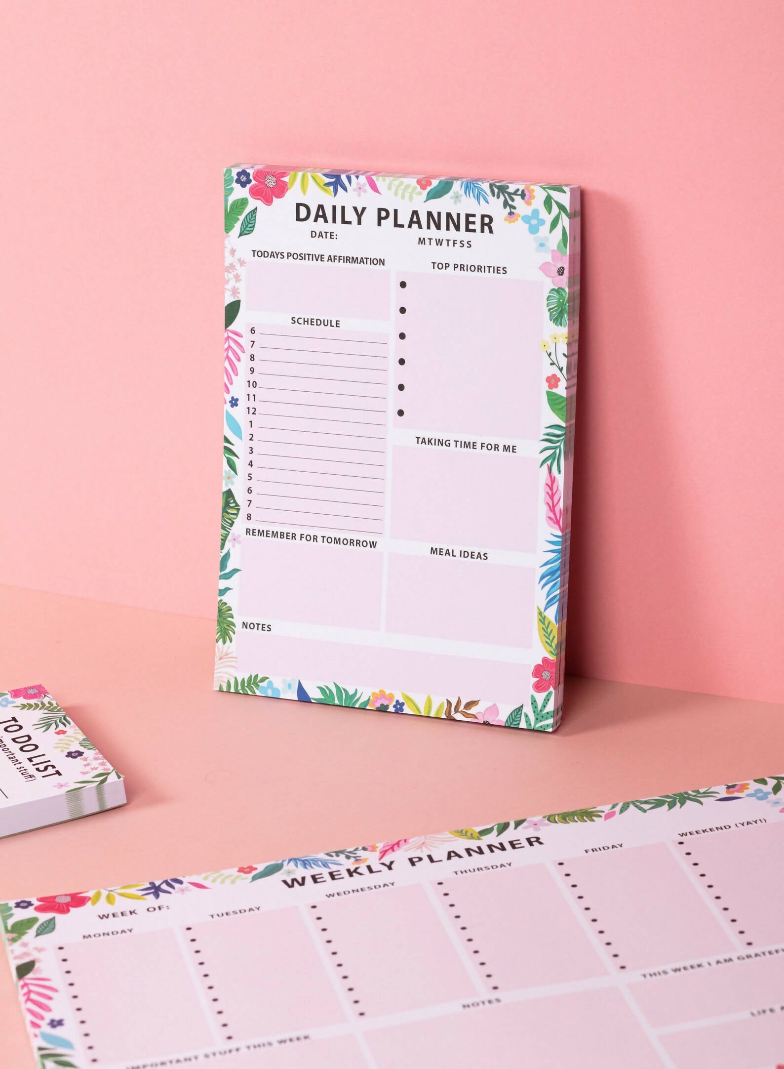 Daily Planner Tear Off Desk Pad - A5