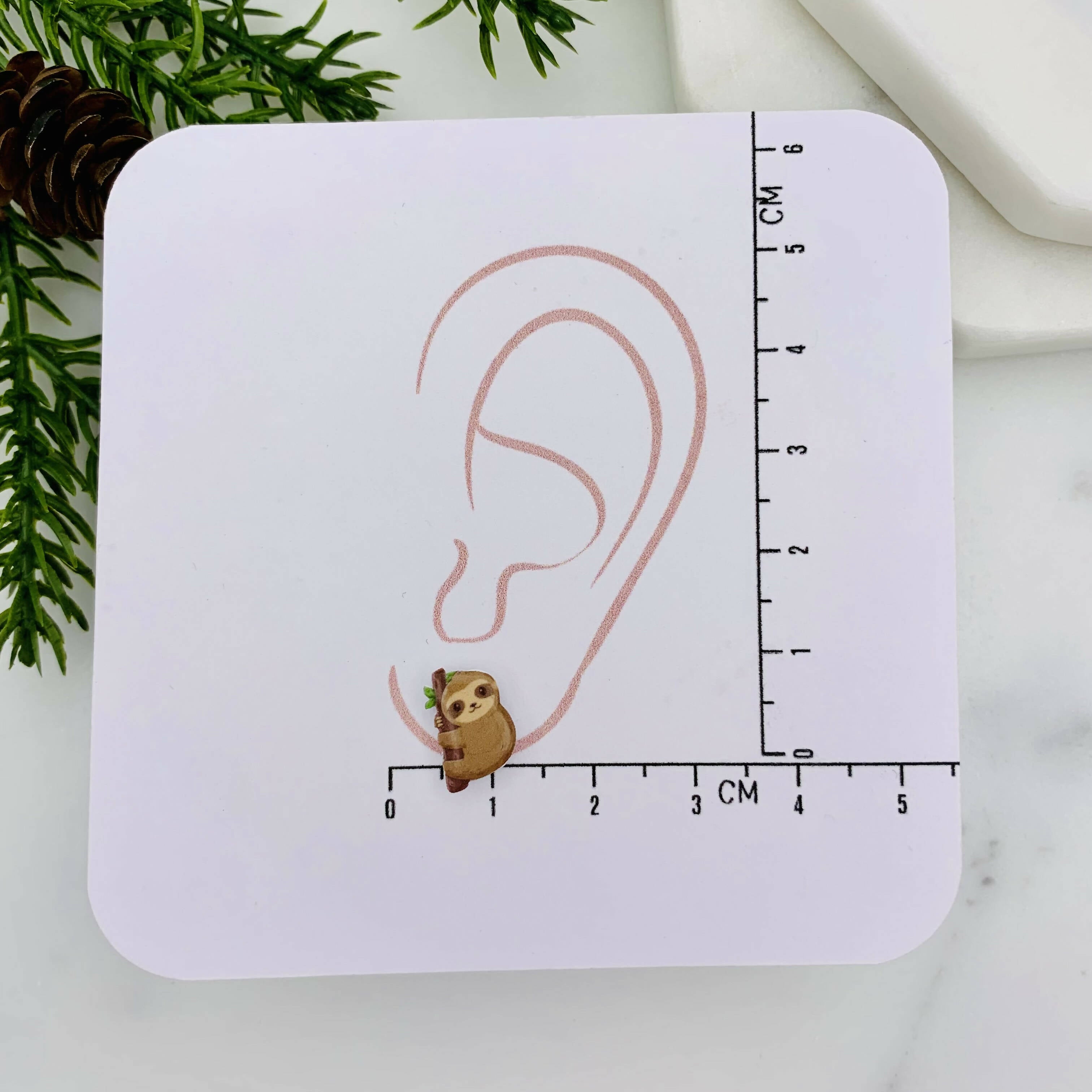 Sloth Stud Earrings