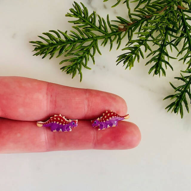 Ankylosaurus Dinosaur Stud Earrings