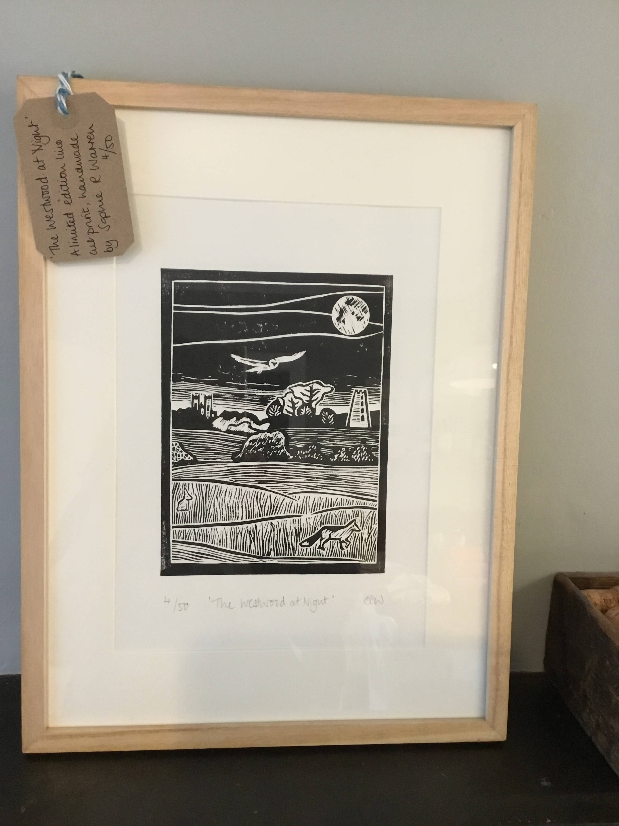 The Westwood at Night Framed Lino Cut Print