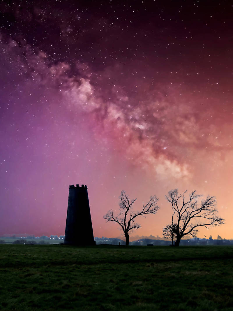 Black Mill under the Milky Way, Portrait