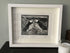 A Couple of Billing Puffins Framed Lino Cut Print
