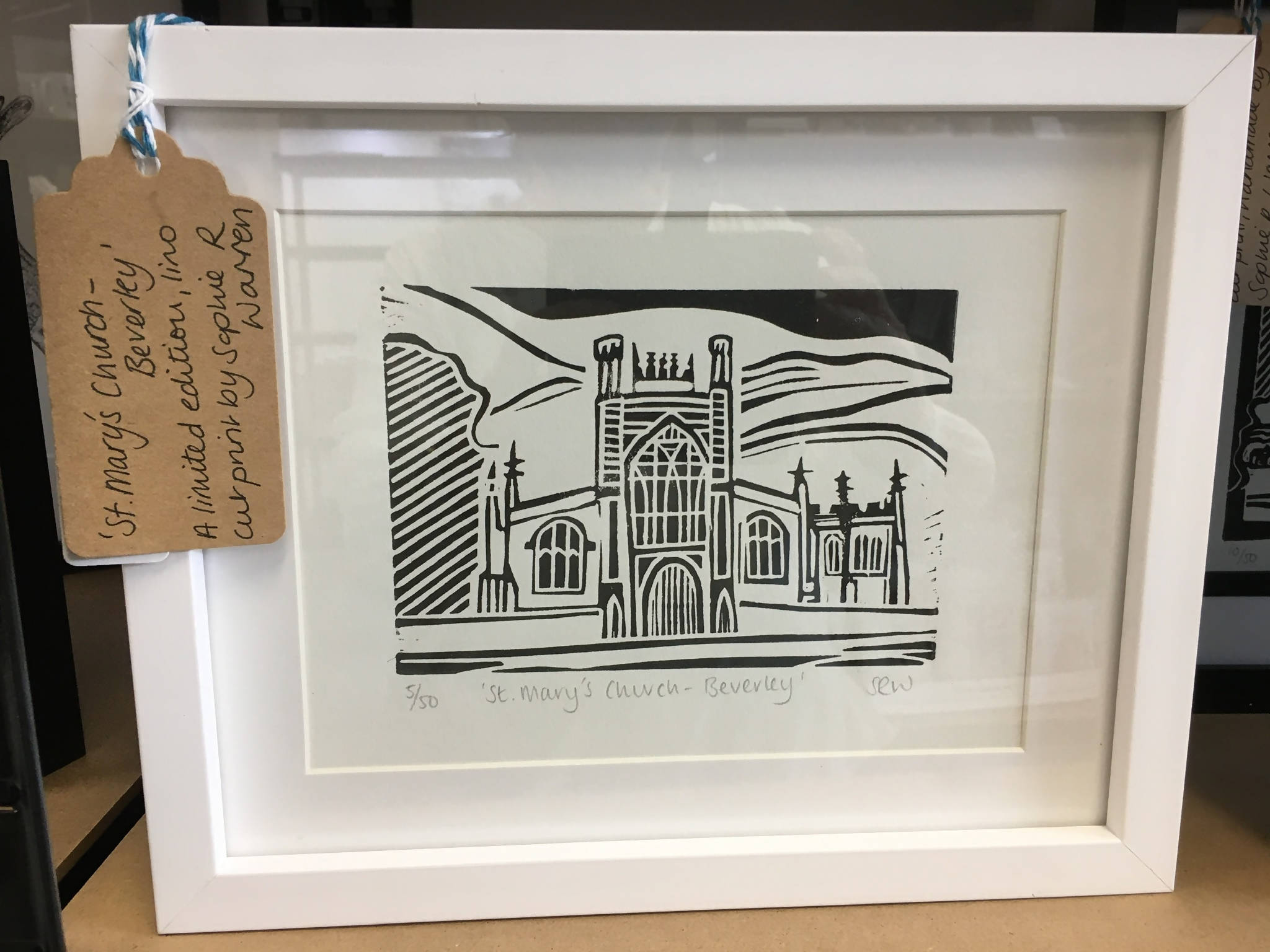 St Mary's Church, Beverley Framed Lino Cut Print