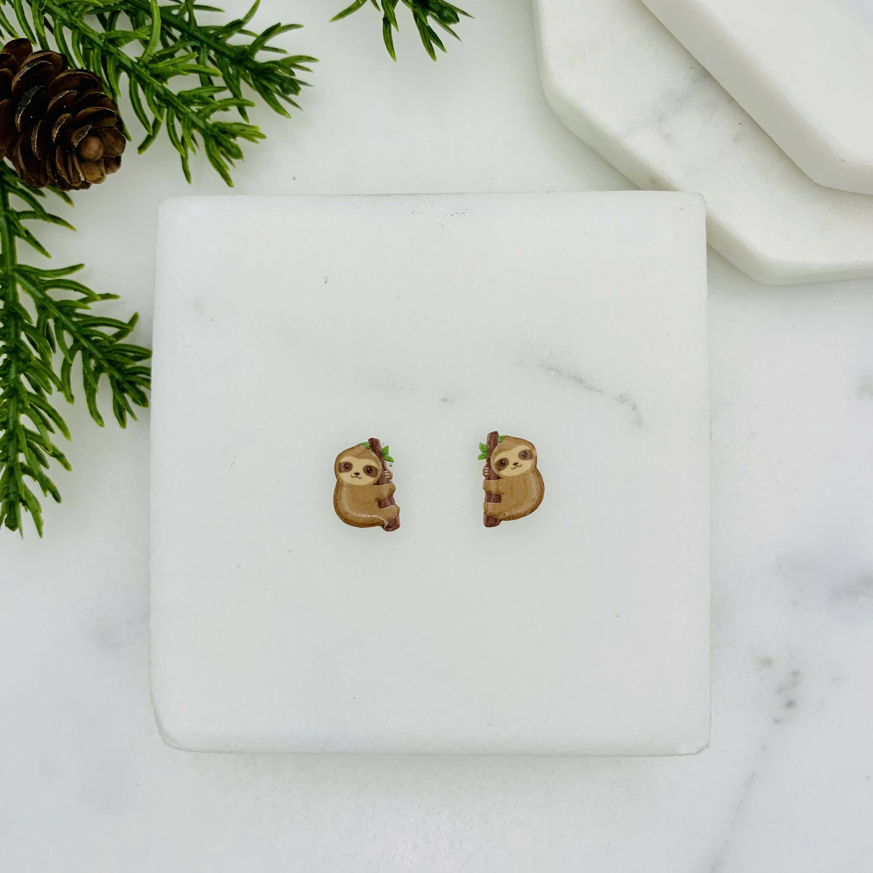 Sloth Stud Earrings