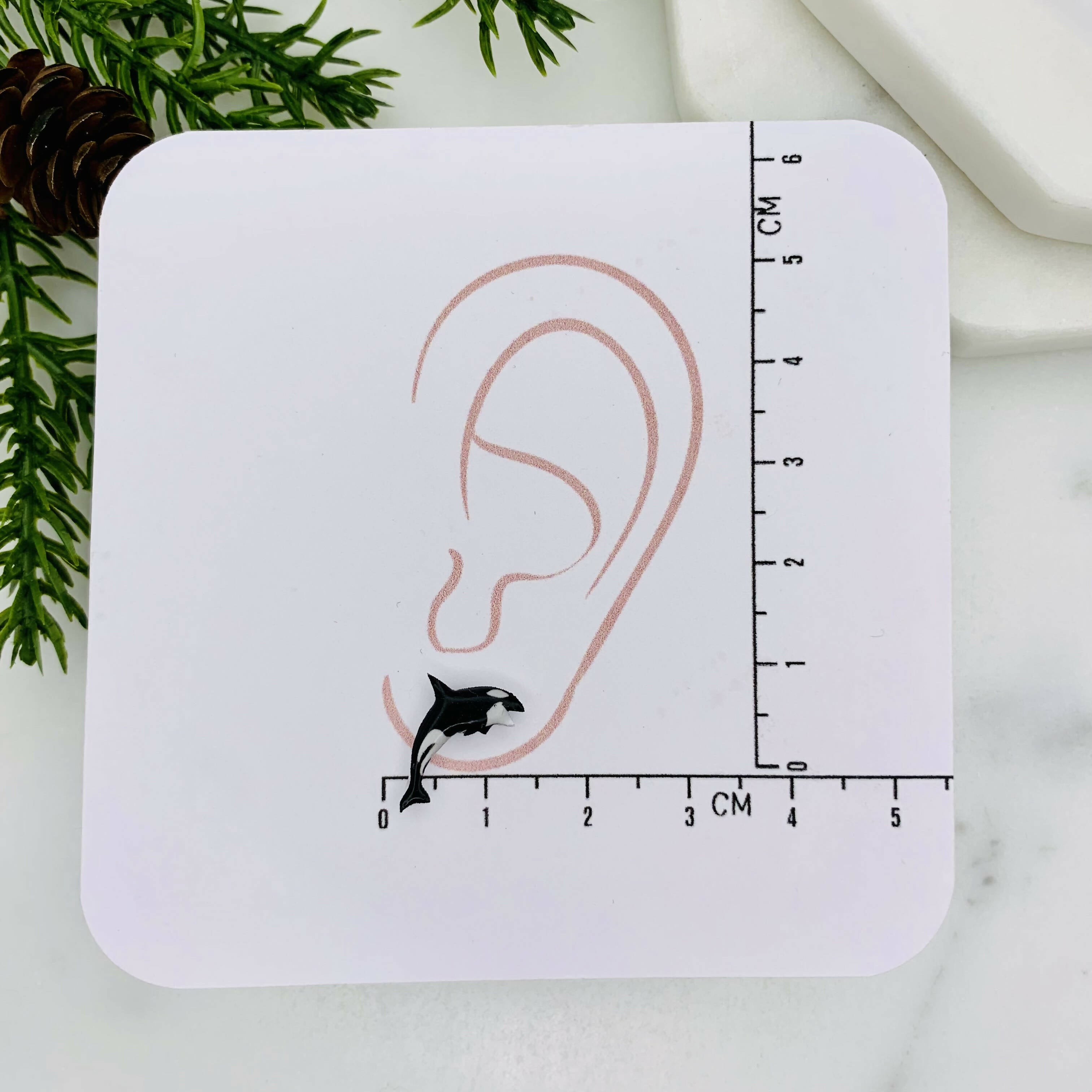 Unique Mismatched Whale & Orca Stud Earrings | Art & Soul