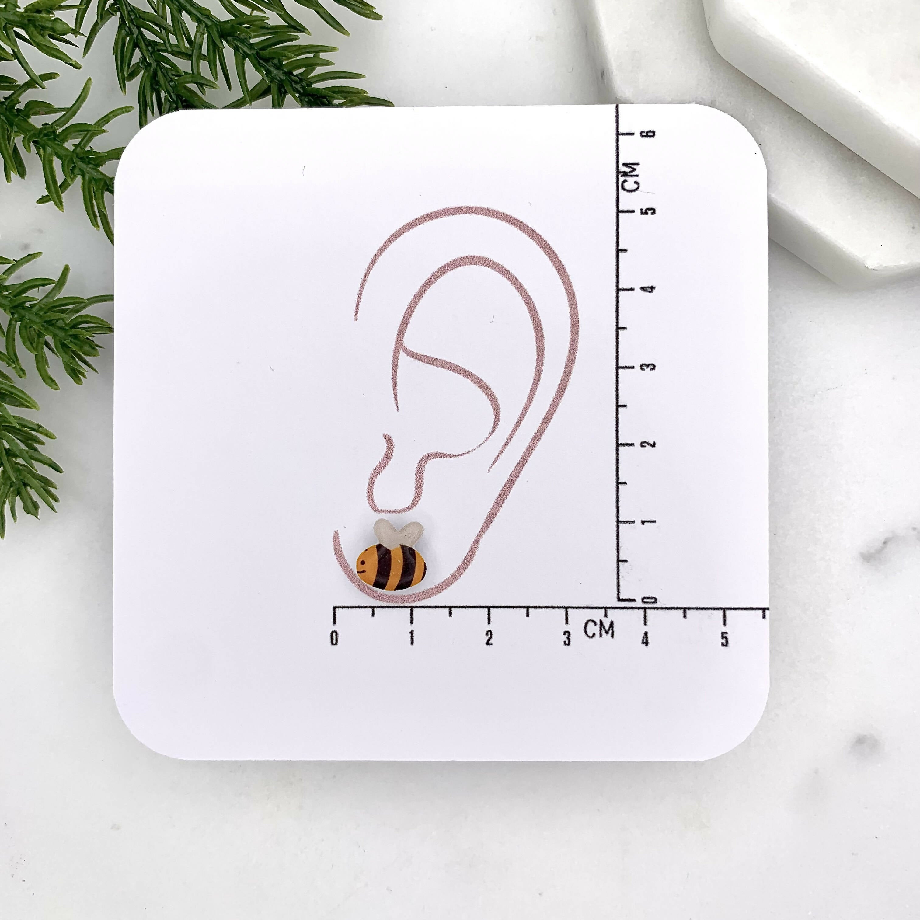 Cute Bee & Honey Pot Mismatched Stud Earrings | Art & Soul