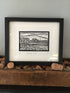 Hornsea Beach Framed Lino Cut Print