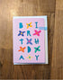 Floral Birthday card - pale pink